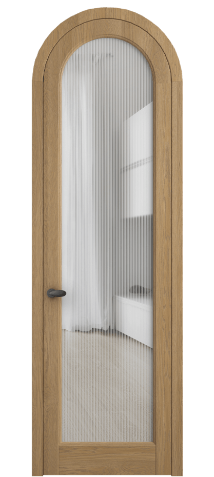 Межкомнатная дверь Палаццо 6814 Дуб пшеничный матовый Рифлёное стекло "Мору", триплекс Цена 214349 ₽ | Volhovec