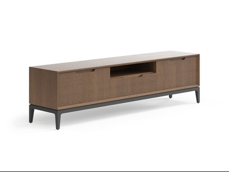 Мебель ТВ тумба Вельвет. Цвет Дуб туманный матовый. Материал Массив дуба матовый. Коллекция ТВ тумба Вельвет. Картинка.