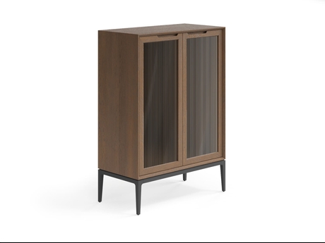 Мебель Витрина Вельвет. Цвет Дуб туманный матовый. Материал Массив дуба матовый. Коллекция Витрина Вельвет. Картинка.