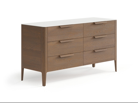 Мебель Комод Пьега 6 ящиков. Цвет Дуб туманный матовый. Материал Массив дуба матовый. Коллекция Комод Пьега 6 ящиков. Картинка.