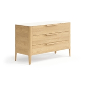 Комод Piega 3 ящика дуб соломенный матовый