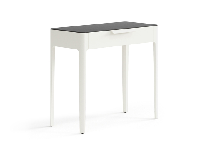 Мебель Консоль Пьега 1 ящик. Цвет Матовый молочно-белый. Материал Гладкая эмаль. Коллекция Консоль Пьега 1 ящик. Картинка.