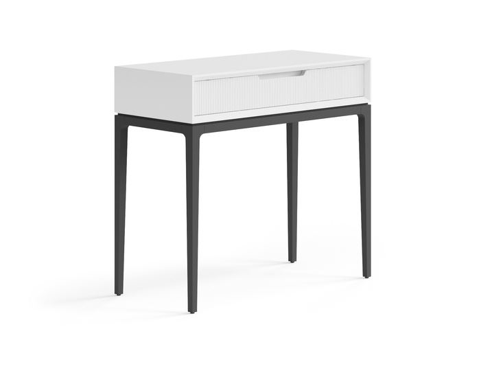Мебель Консоль Вельвет 1 ящик. Цвет Матовый белоснежный. Материал Гладкая эмаль. Коллекция Консоль Вельвет 1 ящик. Картинка.