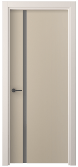 Дверь межкомнатная 4222 ПЭСК СЕР САТ. Цвет ПЭТ серо-коричневый . Материал ПЭТ. Коллекция Фридом. Картинка.