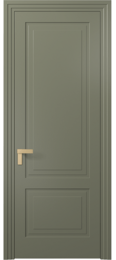 Дверь межкомнатная 8351 МОТ. Цвет Матовый оливковый тёмный. Материал Гладкая эмаль. Коллекция Рокка. Картинка.