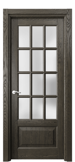 Дверь межкомнатная 0728 ДСЕ.Б САТ. Цвет Дуб серый брашированный. Материал Массив дуба брашированный. Коллекция Лигнум. Картинка.