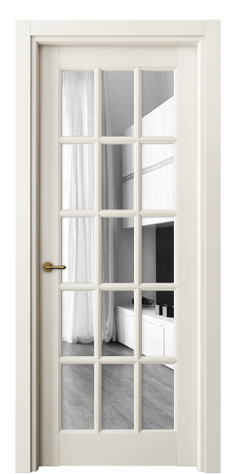 Дверь межкомнатная 6311 БВЦ Зеркало. Цвет Бук венециана. Материал Массив бука с патиной. Коллекция Тоскана Грильято. Картинка.