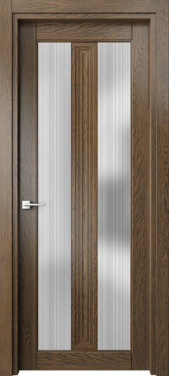 Дверь межкомнатная 6122 ДСЕ ДОЖДЬ. Цвет Дуб серый. Материал Массив дуба. Коллекция Эго. Картинка.