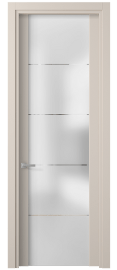 Дверь межкомнатная 4114 ПЭПБ ГРА. Цвет ПЭТ пудровый бежевый. Материал ПЭТ. Коллекция Планум. Картинка.