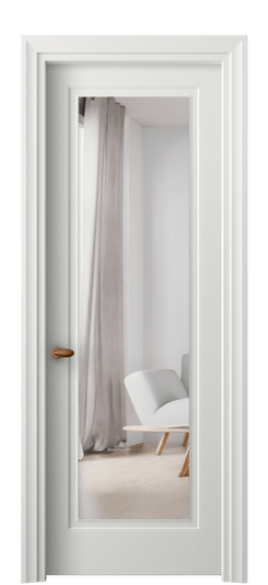 Дверь межкомнатная 8503 МССР ЗЕР. Цвет Матовый светло-серый. Материал Гладкая эмаль. Коллекция Эссе. Картинка.