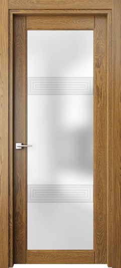 Дверь межкомнатная 6112 ДМД 3D. Цвет Дуб медовый. Материал Массив дуба. Коллекция Эго. Картинка.
