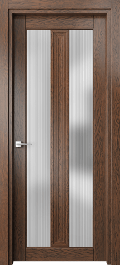 Дверь межкомнатная 6122 ДКЧ ДОЖДЬ. Цвет Дуб коньячный. Материал Массив дуба. Коллекция Эго. Картинка.
