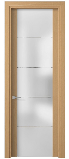 Дверь межкомнатная 4114 МШДП ГРА. Цвет Дуб песочный. Материал Мультишпон. Коллекция Планум. Картинка.