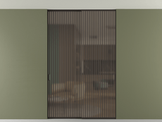 Перегородка Формато внутри проёма скрытое крепление в потолок 2 створки