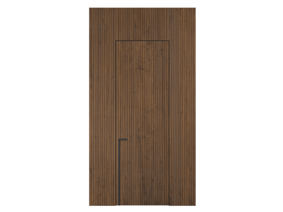 Панели для отделки стен Стеновая панель Фрезерованные Орех медный матовый. Цвет Орех медный матовый. Материал Шпон НатурВуд. Коллекция Фрезерованные. Картинка.